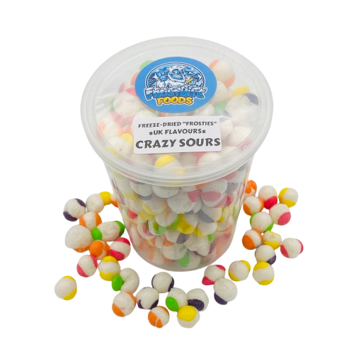 "Frosties" Freeze-Dried Candy - Crazy Sours UK Flavor (Red40 Free)